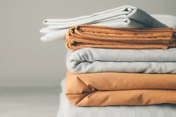 Soft Orange And White Bedding 1200X800