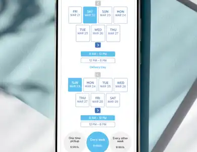 Choose your pick-up and delivery dates.